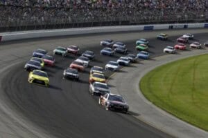 NASCAR Sprint Cup action during the 2015 Pure Michigan 400 at Michigan International Speedway