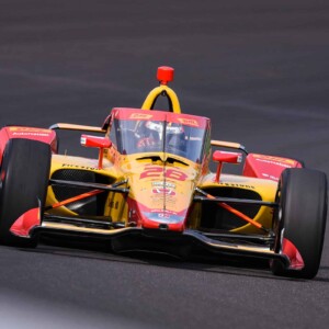 Ryan Hunter-Reay tests at the Indianapolis Motor Speedway