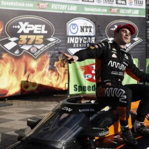 Pato O'Ward Celebrating at Texas