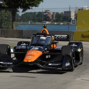 Pato O'Ward practicing on the streets of Belle Isle, Detroit