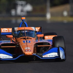 Alex Palou on the racetrack at Portland. (Photo: Chris Owens/INDYCAR)