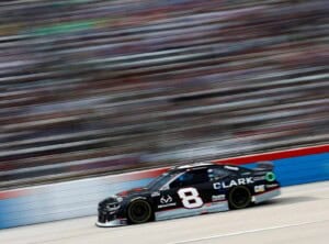 Tyler Reddick races in the 2021 NASCAR Cup Series Autotrader Echopark Automotive 500 playoff race at Texas Motor Speedway.
