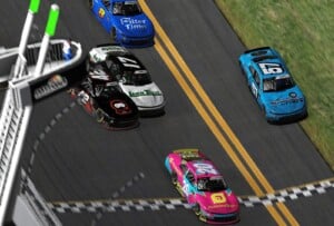 Monday night iRacing at Daytona International Speedway. (Photo: Justin Melillo)