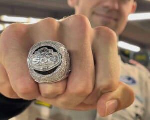 Austin Cindric Shows Off Ring After Winning the Daytona 500