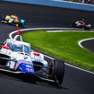 Tony Kanaan and Takuma Sato at the 2022 Indianapolis 500
