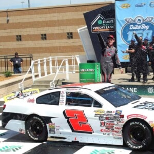 2022 Kansas ARCA Nick Sanchez Victory Lane Rick Lunkenheimer