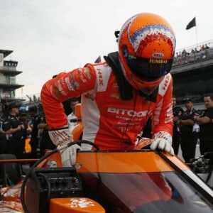 Rinus VeeKay on Saturday qualifying for the 2022 Indianapolis 500