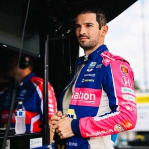 Alexander Rossi on pit road.