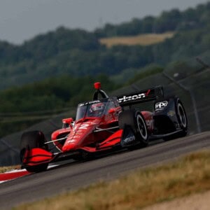 Will Power practices in the No. 12 IndyCar ahead of the 2022 Honda Indy 200 at Mid-Ohio Sports Car Course