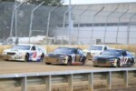 2022 ARCA DuQuoin pack racing III - Corey Heim, No. 15 Venturini Motorsports Toyota, Sammy Smith, No. 18 Kyle Busch Motorsports Toyota, & Taylor Gray, No. 17 David Gilliland Racing Ford (Credit: Jeff Le/ARCA Racing used with permission)