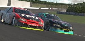 Collin Fern racing at Twin Ring Motegi in Monday Night Racing season six, Brandon Hauff