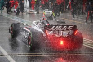 CIRCUIT ZANDVOORT, NETHERLANDS - AUGUST 27: Kevin Magnussen, Haas VF-23, in the pit lane during the Dutch GP at Circuit Zandvoort on Sunday August 27, 2023 in North Holland, Netherlands.
