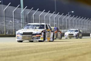 2023 ARCA DuQuoin pack racing - Jesse Love, No. 20 Venturini Motorsports Toyota (Credit: Jeff Le/ARCA Racing used with permission)