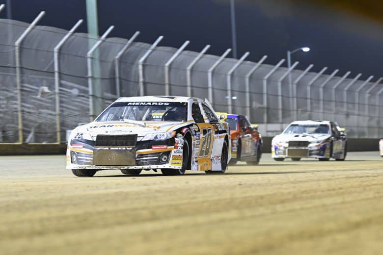 2023 ARCA DuQuoin pack racing - Jesse Love, No. 20 Venturini Motorsports Toyota (Credit: Jeff Le/ARCA Racing used with permission)