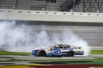 Nascar Xfinity Series car of Austin Hill doing burnout after winning at Daytona, NKP