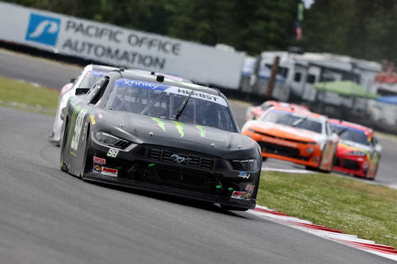 2024 Xfinity Portland pack racing - Riley Herbst, No. 98 Stewart-Haas Racing Ford (Credit: NKP)