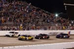 2024 Cup Richmond II pack racing IV - Denny Hamlin, No. 11 Joe Gibbs Racing Toyota, and Austin Dillon, No. 3 Richard Childress Racing Chevrolet (Credit: NKP)
