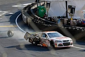 2024 ARCA Bristol Connor Zilisch wrecked No. 28 Pinnacle Racing Group Chevrolet (Credit: NKP)