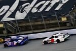 2024 ARCA Bristol racing II - Corey Day, No. 82 Pinnacle Racing Group Chevrolet, and Lavar Scott, No. 6 Rev Racing Chevrolet (Credit: NKP)