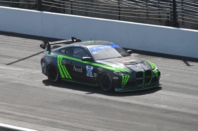 Jeff Westphal en route to victory in the IMSA Michelin Pilot Challenge Indianapolis Motor Speedway 120, 9/21/2024 (Photo: Phil Allaway)
