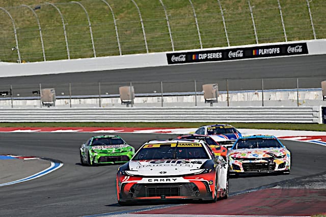NASCAR Cup Series Charlotte ROVAL- Denny Hamlin pack racing