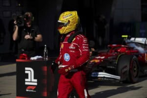 Ferrari F1 driver Lewis Hamilton during the 2025 Chinese Grand Prix weekend.
