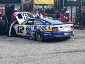 #12 Ryan Blaney Dent Wizard Ford Mustang in the Garage
