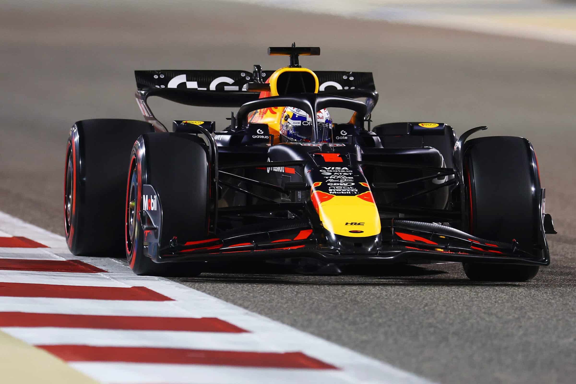 Max Verstappen drives for Red Bull during the 2025 F1 Bahrain Grand Prix