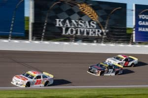 2025 ARCA Kansas I pack racing - Mason Mitchell, No. 25 Venturini Motorsports Toyota (Credit: Jeremy Thompson/NKP)