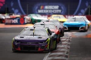 2025 Cup Mexico City pack racing IV - Carson Hocevar, No. 77 Spire Motorsports Chevrolet (Credit: Sean Gardner/Getty Images via NASCAR Media)