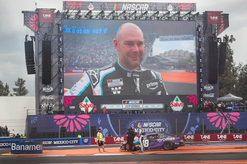 2025 Cup Mexico City Shane van Gisbergen woohoo (Credit: Lesley Ann Miller via NKP)