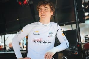 David Malukas at the timing stand.