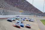 Lap 1 of NASCAR Cup Series action at Nashville Superspeedway.