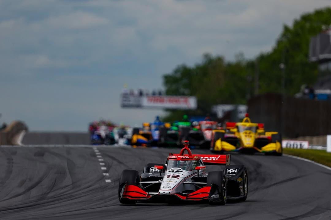 Will Power leads the NTT IndyCar Series field at Road America.