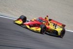NTT IndyCar Series driver Alex Palou races for Chip Ganassi Racing at Laguna Seca in 2025.