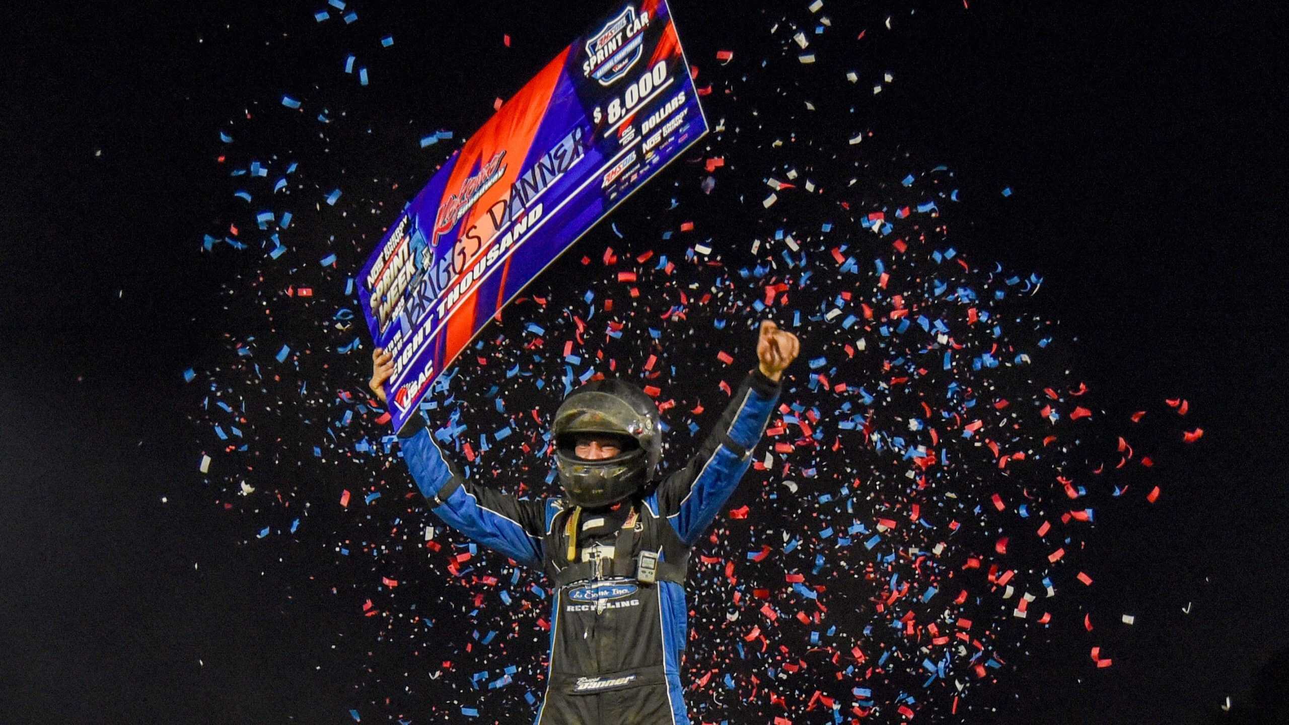 Briggs Danner Steals Indiana Sprint Week Win at Kokomo Speedway