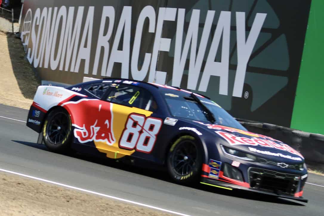 2025 Cup Sonoma Shane van Gisbergen, No. 88 Trackhouse Racing Chevrolet (Credit: Danny Peters)