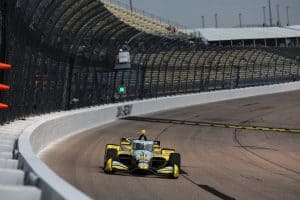 Christian Rasmussen in practice at Iowa Speedway.