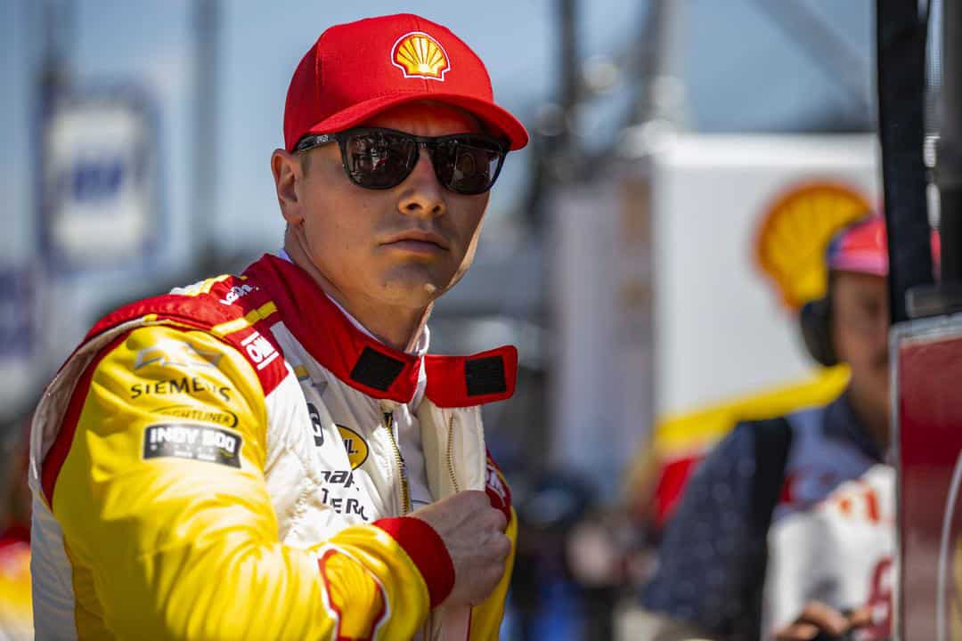 IndyCar driver Josef Newgarden during the 2025 Indianapolis 500.