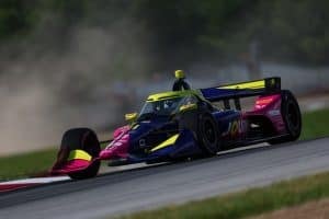Kyffin Simpson in practice for the 2025 Honda Indy 200 at Mid-Ohio sports Car Course.
