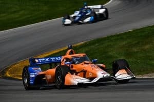 IndyCar driver Scott Dixon at Mid -Ohio Sports Car Course in 2025.