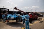 Scott McLaughlin's retired No. 3 Team Penske Chevrolet during NTT IndyCar Series' 2025 Iowa doubleheader.