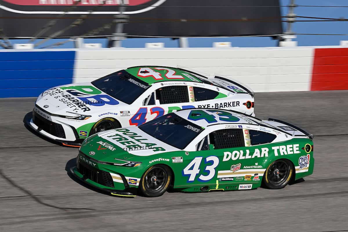 NASCAR Cup Series Darlington Southern 500- #43: Erik Jones, LEGACY MOTOR CLUB, Dollar Tree Toyota Camry, #42: John Hunter Nemechek, LEGACY MOTOR CLUB, Pye Barker Fire & Safety Toyota Camry