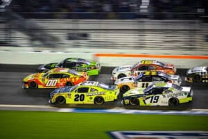 #20: Brandon Jones, Joe Gibbs Racing, Menards/Patriot Lighting Toyota Supra #19: Aric Almirola, Joe Gibbs Racing, Young Life Toyota Supra