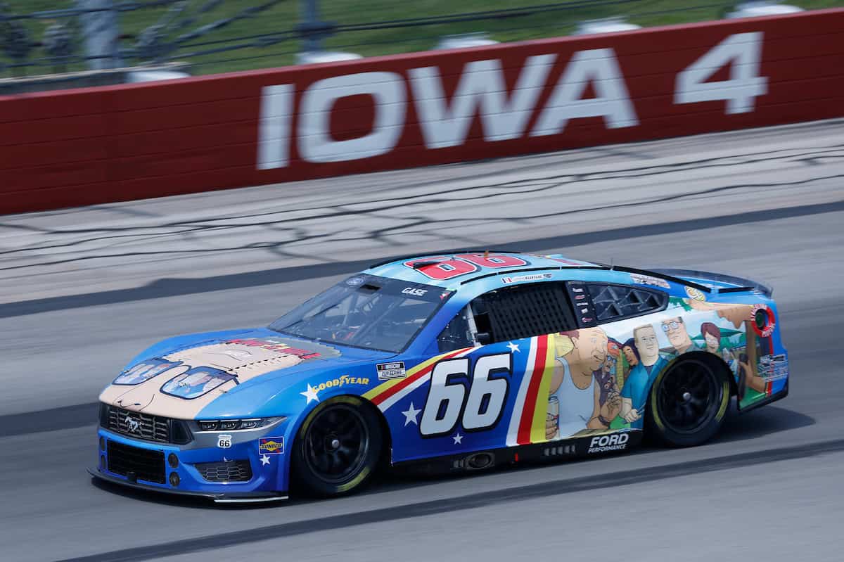 #66: Joey Gase, Garage 66, King of the Hill on Hulu Ford Mustang at Iowa
