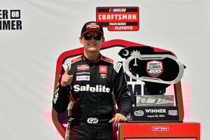 2025 Trucks Darlington Corey Heim trophy (Credit: Rusty Jarrett/NKP)