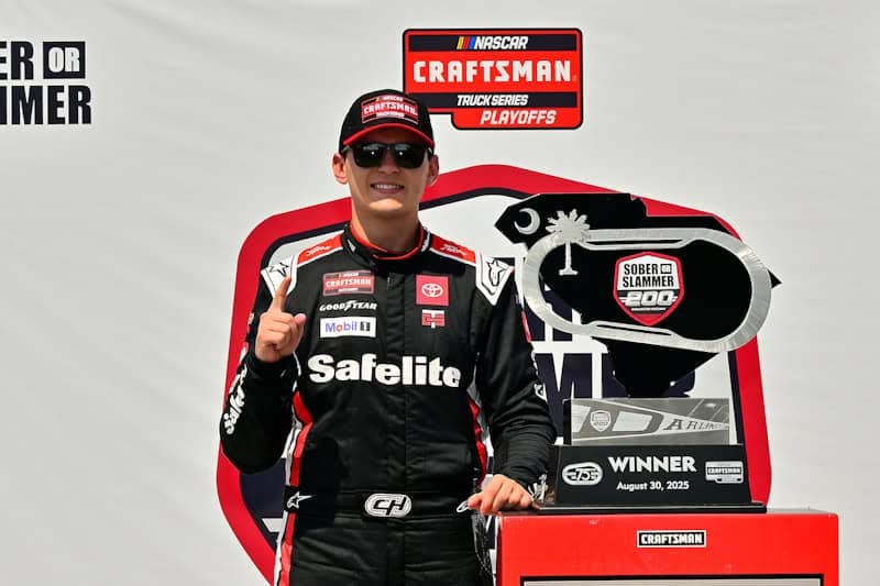 2025 Trucks Darlington Corey Heim trophy (Credit: Rusty Jarrett/NKP)
