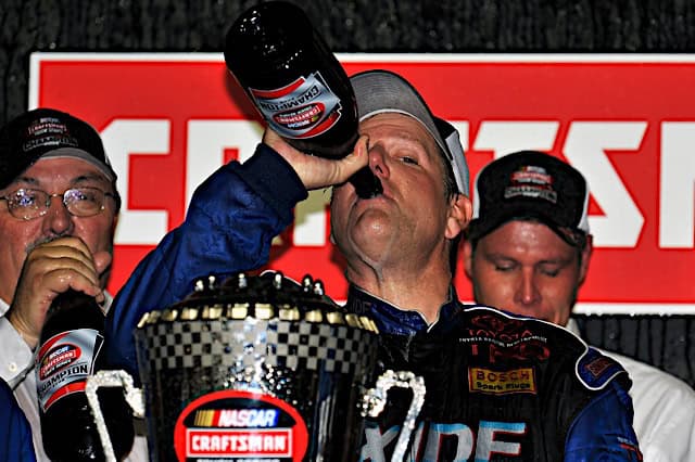 13-14 November, 2008, Homestead, FL USA Bill Davis and Johnny Benson in Victory Lane