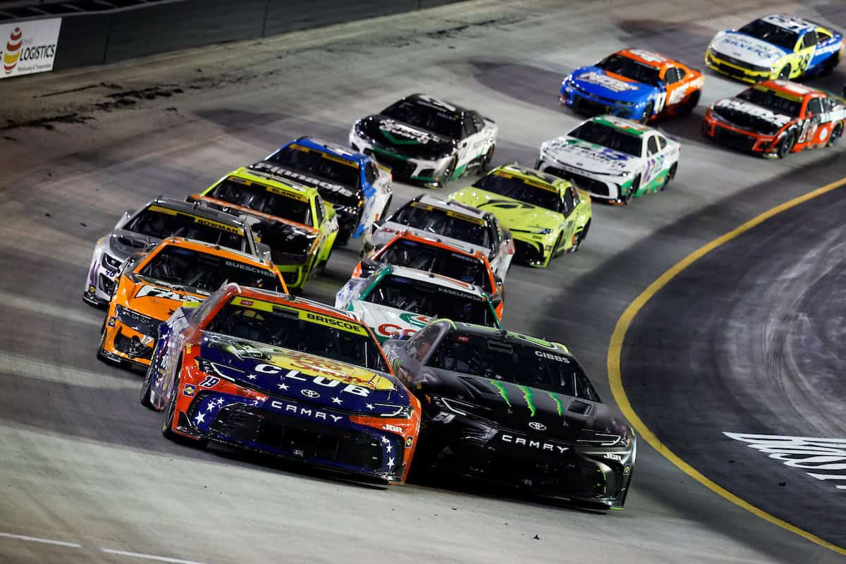 NASCAR Cup Series Bristol- #19: Chase Briscoe, Joe Gibbs Racing, Bass Pro Shops Toyota Camry #54: Ty Gibbs, Joe Gibbs Racing, Monster Energy Toyota Camry