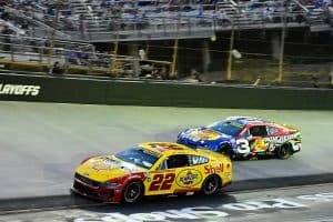 NASCAR Cup Series Bristol #22: Joey Logano, Team Penske, Shell Pennzoil Ford Mustang and #3: Austin Dillon, Richard Childress Racing, Bass Pro Shops/Winchester Chevrolet